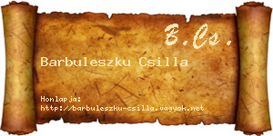 Barbuleszku Csilla névjegykártya
